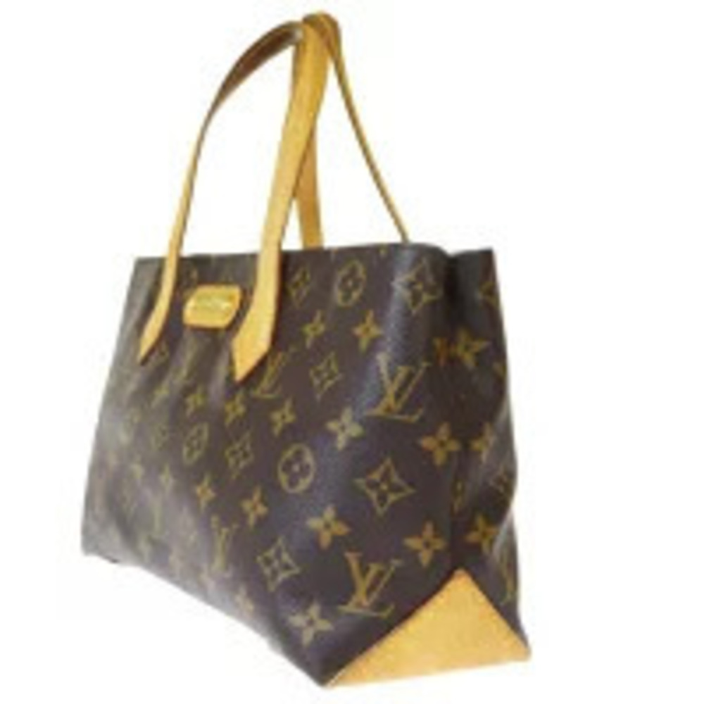 Louis Vuitton Handbag Leather Wilshire Monogram Brown